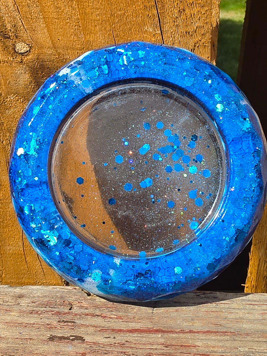Sapphire Glow Ashtray