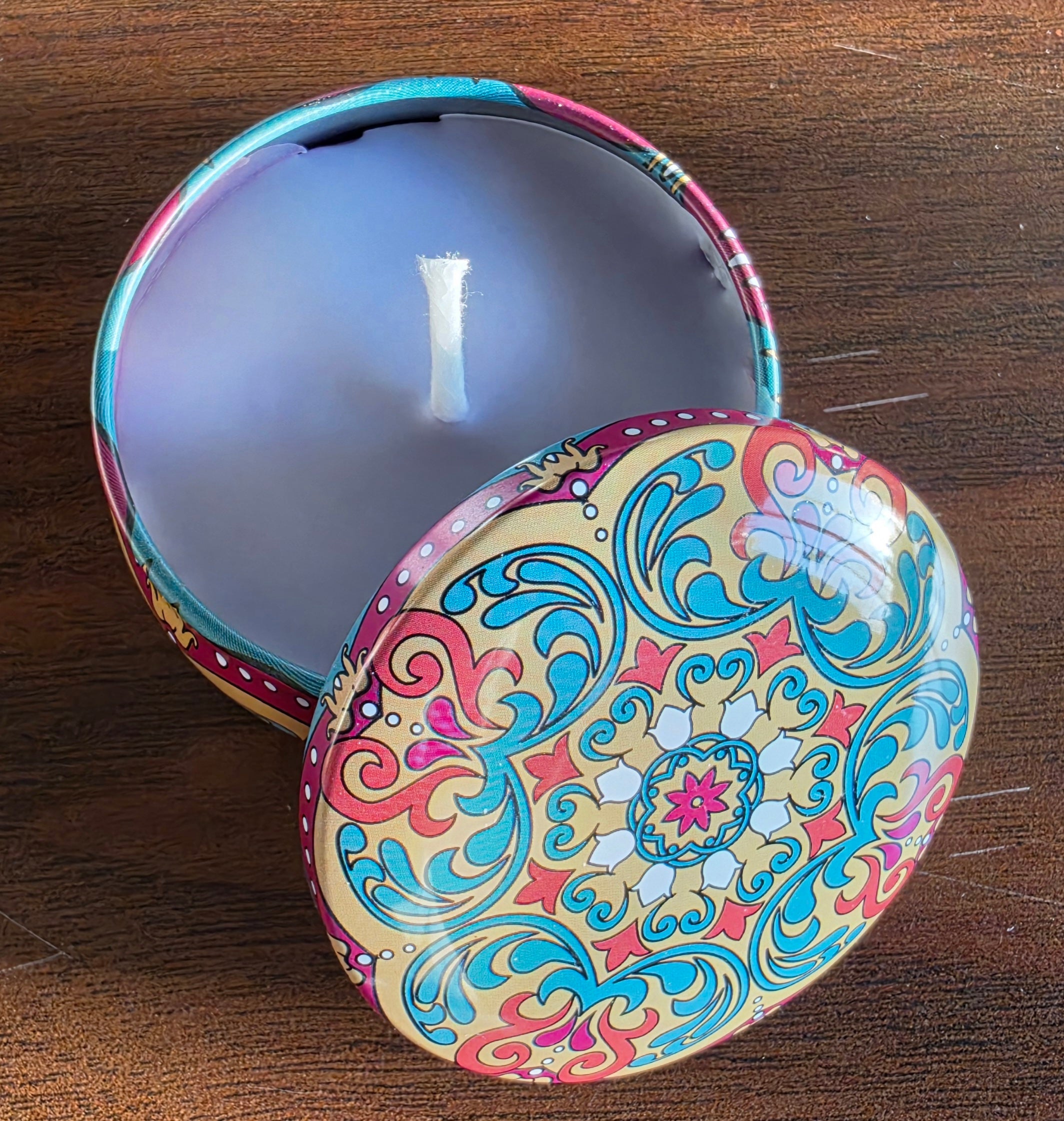 Boho Floral Tin Candle