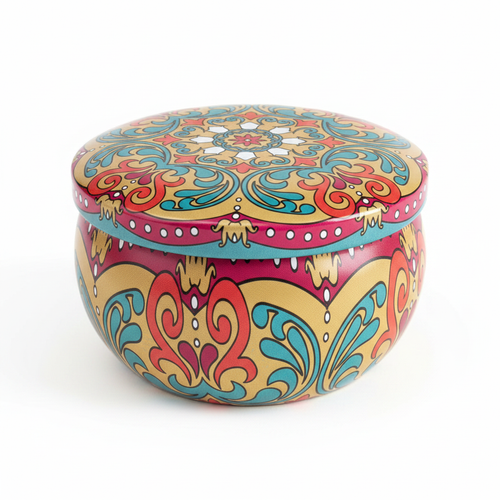 Boho Floral Tin Candle - Main Photo