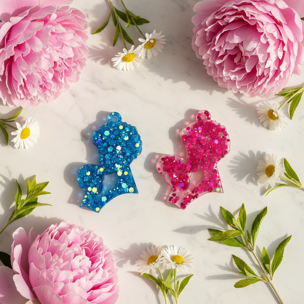 Boy/Girl Mom Keychain - Floral Flat Lay