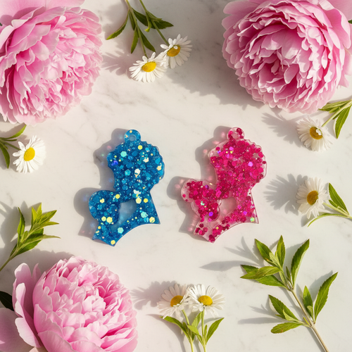 Boy/Girl Mom Keychain - Floral Flat Lay