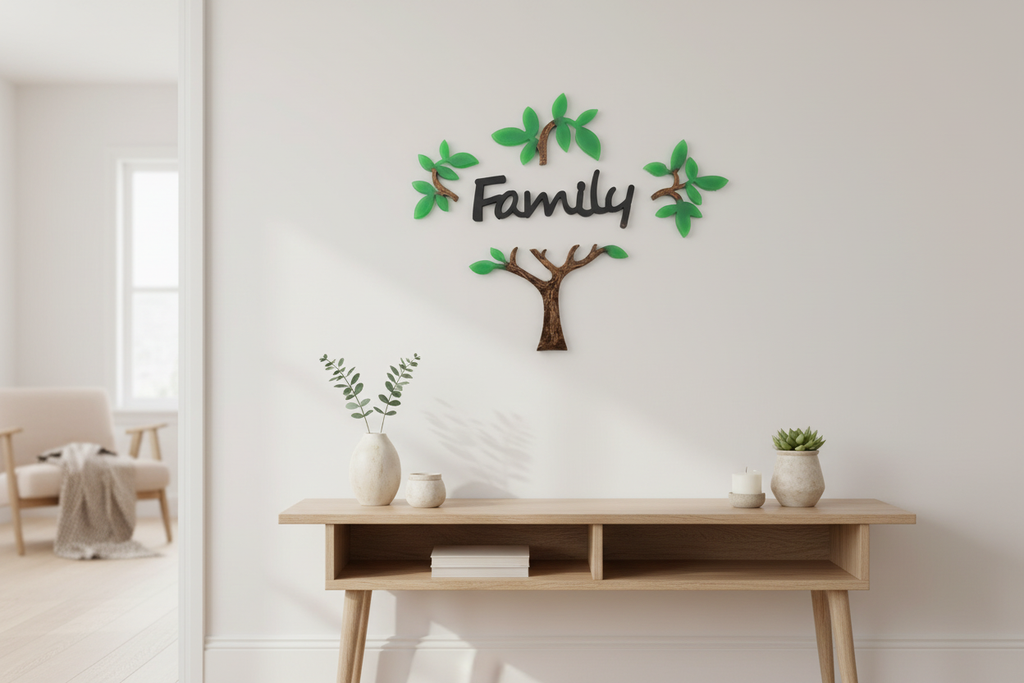 Family Tree Wall Art - Living Room Lifestyle