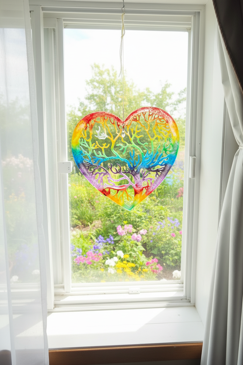 Pride Heart — Tree of Life Clean Window