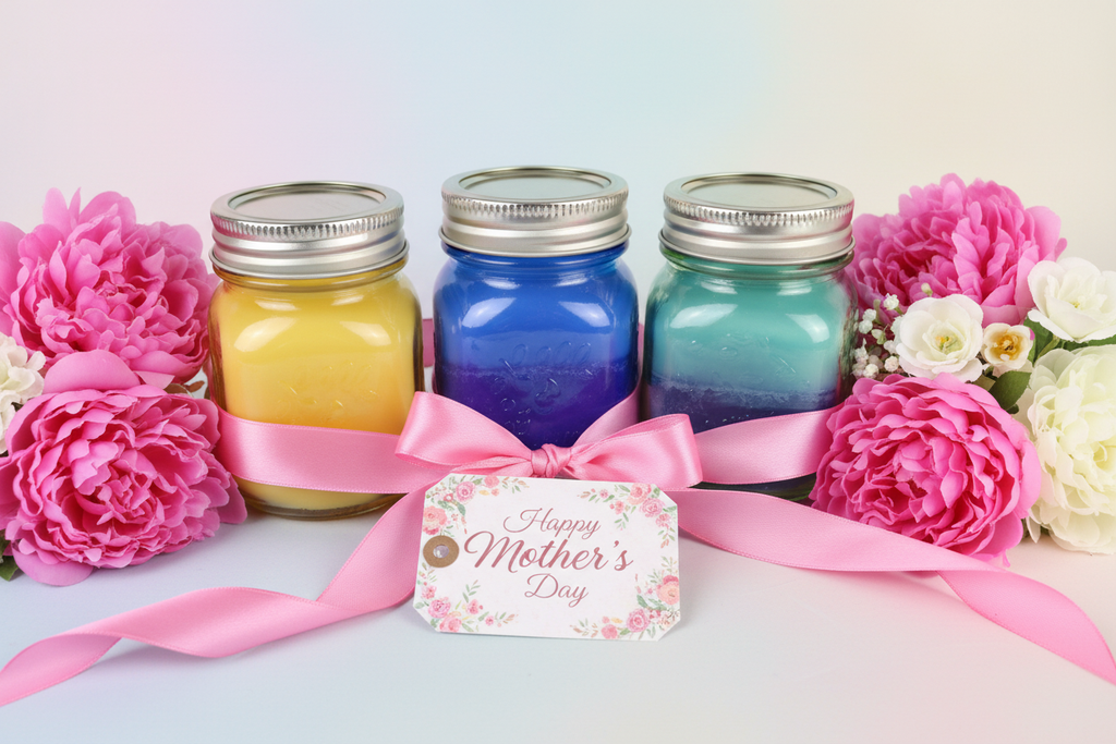 Rainbow Mason Jar Candles - Lifestyle 2