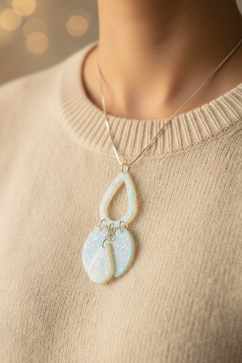 Winter Ice Pendant - Lifestyle Worn